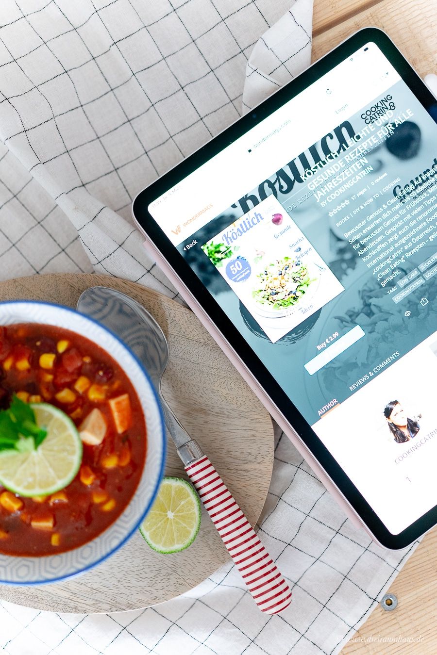 Self Publishing leicht gemacht! cookingCatrin mit ihrem Online-Magazin bei wondermags und ein veganes Chili!