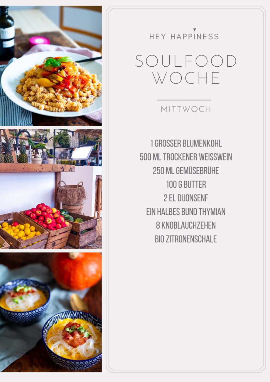HEY HAPPINESS SOULFOOD WOCHE #1 - Einkaufsliste - Mittwoch