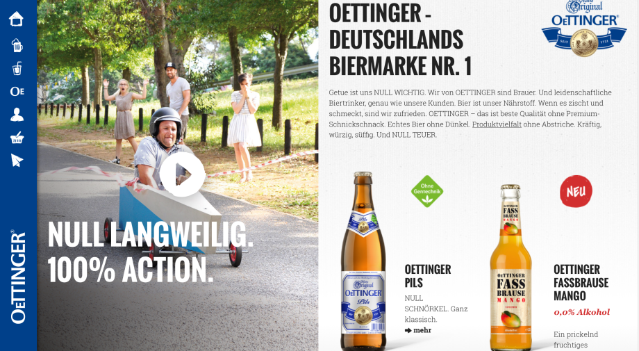 OETTINGER Bier….Premium OHNE Schnickschnack….